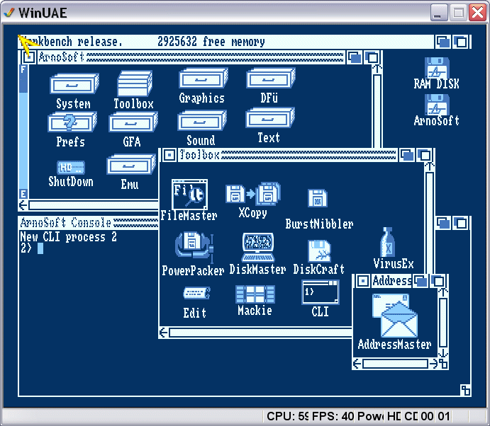 meine Workbench unter WinUAE